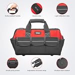 TOPEX Sac à Outils de 16 po Organisateur à Poches Multiples Haute Capacité avec Bandoulière Ajustable et 8 Poches pour Voitures, Perceuse, Jardin, Électricien, Techniciens