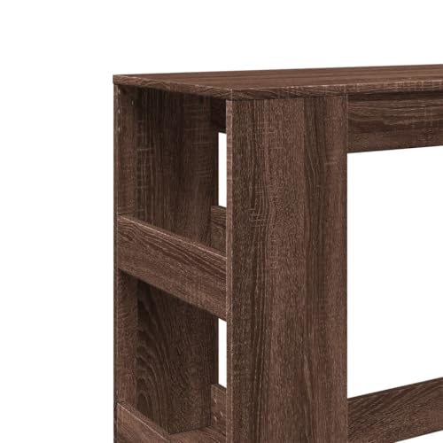 Table de bar avec étagère bois stable et durable 103,5 cm - 8