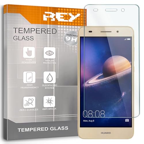REY Pellicola salvaschermo per Huawei Y6 II 2016, Vetro temperato, di qualità Premium