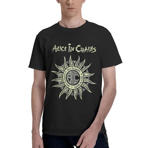 Jewelshub JEWELSHUB-11474 Men'S Alice Music In Chains Band Short Sleeve T-Shirts Novelty Crew Neck T-Shirts Top,Summer Cotton Graphic Tees Costume cover