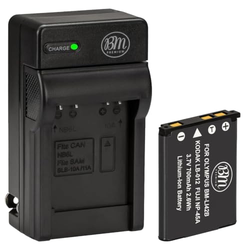 BM NP-45A Battery and Charger for Fujifilm INSTAX Mini 90, FinePix XP130 | XP140, XP150, XP...