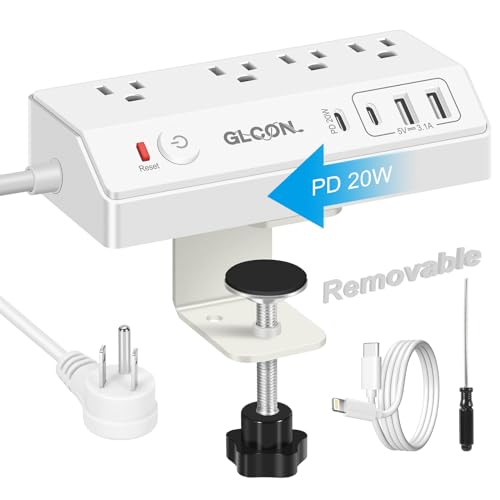 Regleta de escritorio con 4 tomas y 4 puertos USB