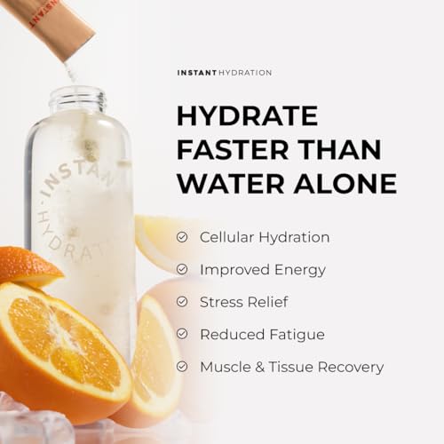 Image of Instant Hydration Electrolytes Powder Packets - Citrus Orange Drink Mix - Zero Sugar - Keto, Vegan, Gluten-Free, Non-GMO - Boost Recovery, Brain Health, Muscle & Tissue Support- 30 Sticks