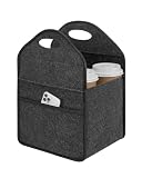 BYELTCUCN 4 Cup Drink Carrier with Handle, Portable Felt Reusable Cup Holder for Hot & Cold Drinks, Coffee...