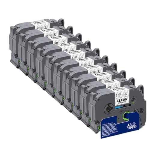 10pk 24mmxe[vTZES651 TZES251 TZES151x[J[}Vƌ݊̂鋭͂Ȑڒ(Black on Clear)