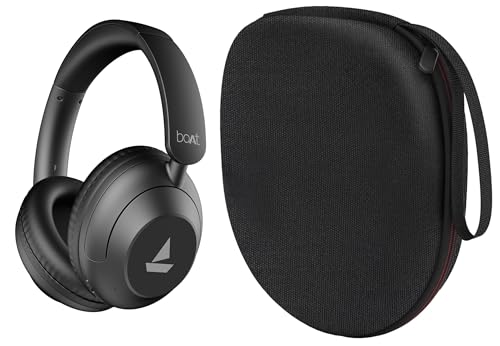 Image of VERTUS Headphone Hard Protective Storage Case for Boat Rockerz 650 Pro Bluetooth Wireless Over-Ear Headphones (Durable Shell|EVA|Black)