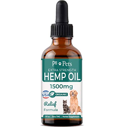 Hemp Oil for Dogs and Cats (1500mg) - Organically Grown & Made in