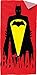 'Batman Superman vs. 0122082 Serviette de Plage – Batman – Bat Signal, 100% Coton, Rouge, 38,70 x 25,8 x 3,1 cm