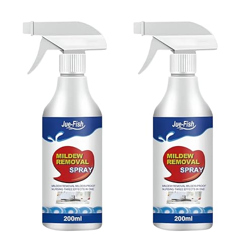 Image of ShineBrew Mold Remover Spray, Mould and Mildew Cleaner for Floors Tiles Roofs Walls Stain Removal Spray, Multi Purpose Powerful Descaling Cleaning Agent for Kitchen, Each 200ml+200ml, Pack of 2