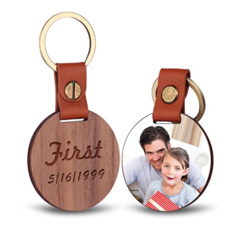 CGFN Foto-Schlüsselanhänger aus Holz mit gravierten Farbfotos - Personalisierte Geschenkideen Cover