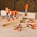 PONY 6-inch, 4-inch Heavy Duty Metal Spring Clamps Set, 2-inch, 1-inch Jaw opening, with Protective Handles and Tips, 10-piece