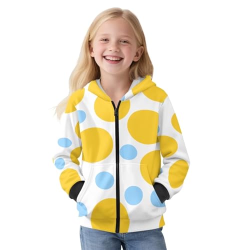 Kids Cardigan Hoodie, Soft Athletic Sweatshirt Fashion Cozy Winter Jacket with Kangaroo Pocket for Boy Girls S ~ XL2