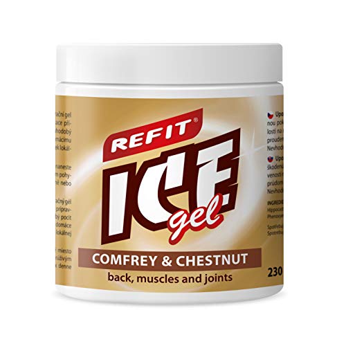 Refit Ice Gel Schwingel & Rosskastanie 230 ml, Extra Schmerzgel, Natürlicher Komplex aus Menthol- und Kastanienextrakt und Rosskastanienextrakt, Für Rücken, Muskeln und Gelenke, Regeneration