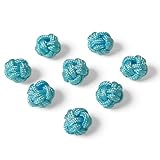 とんぼ玉 R2M あわじ玉 組紐 和風 ビーズ 8.5ｍｍ 12個 水引玉 アクセサリー 飾り紐 飾り結び 水引ビーズ パーツ (ライトブルー)