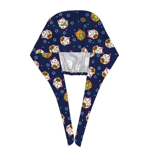 Image of Working Cap Scrub Cap with Sweatband Adjustable Unisex Women Tie Back Hat Nurse Surgical Caps