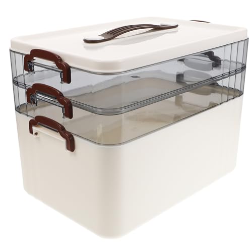 COHEALI Caja de Medicamentos Grande para Almacenamiento Doméstico, Botiquín Multicapa Blanco Elegante de Gran Capacidad, Organizador de Medicamentos con Compartimentos para Uso en Hogar