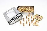 100 RAW Pre-Rolled Perfectly Round Tips | Includes Miniature Magnetic Tray and ESD Metalic Container