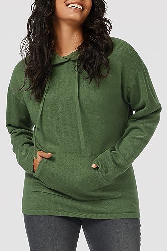 Sweat à capuche tricoté vert de qualité supérieure et finitions soignées - 5