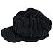 Senchanting Black Women Lady Beanie Crochet Hat Fashion Winter Warm Knit Wool Beanie Peaked Hat