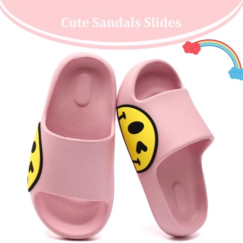 Slides Sandals for Kids,Girls Shower Shoes,Boys Cloud Slides Non slip Quick Dry Bedroom Shoes Indoor Outdoor Open Toe Spa Bath Pool Gym House Casual House Slippers4