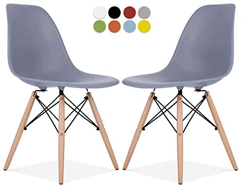 Le Vigan Eames Style Chair Set Of 2 Mid Century Modern Eames Molded Shell Chair With