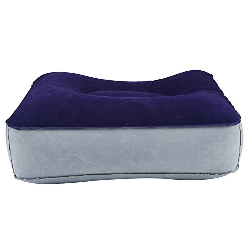 Alomejor Almofada macia para descanso de pé, almofada inflável flocagem viagem voos para relaxamento