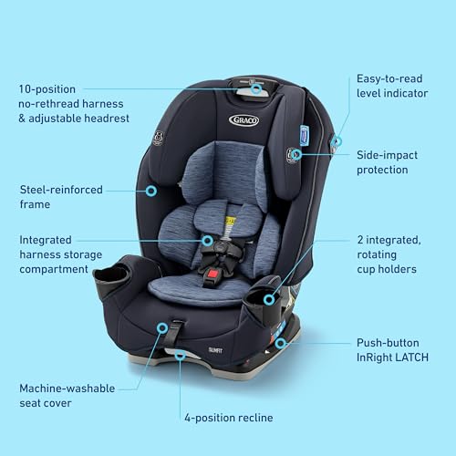 Graco Slimfit 3-in-1 Convertible Car Seat, Silas - image 8