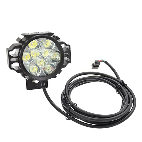 Humanitypd bicicleta eléctrica faro LED Scooter faro modificado 9 perlas Spotlight 2 en 1 luz del coche