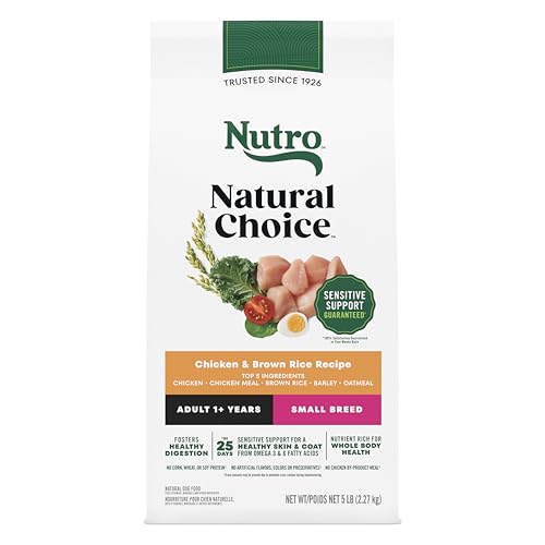 Nutro Natural Choice Small Breed Dog Food Dry, Chicken & Brown Rice Recipe, 5 lb. Bag