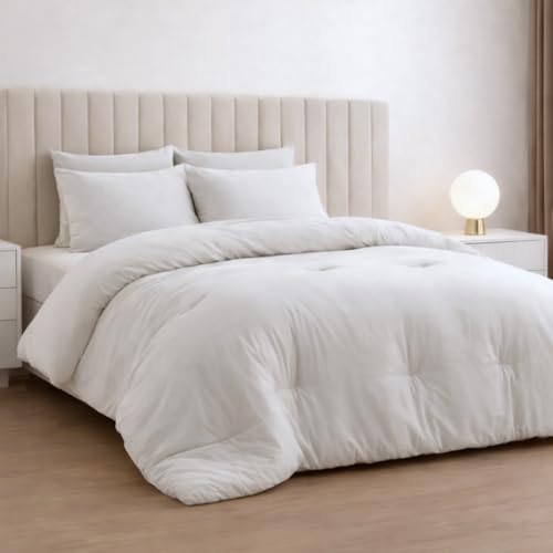 Opiniones de Edredon Blanco Individual más recomendados. 40 ALVANA Set de Edredón Acolchado Extra Grande Hipoalergénico Relleno Suave de Microfibra Down Alternative Ideal para Todo el Año Uso como Edredón o para Funda Duvet (Blanco,...