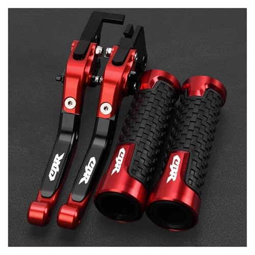 自転車 ホンダCBR650R CBR 650R 650 Rオートバイ折りたたみブレーキクラッチレバー7/8''22MMハンドルバーグリップに最適(Red)