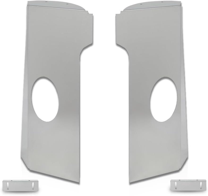 Speaker Brackets Compatible with 1955-1959 Chevy GMC Big Window Cab Corner 6x9 Speaker Brackets Silver