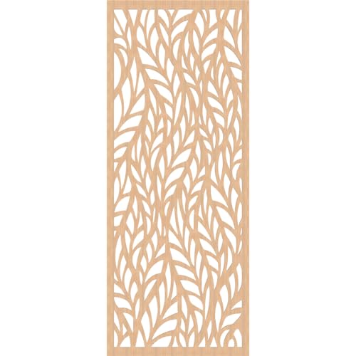 Image of Ortonville Decorative Pierced Fretwork Wood Wall Panels, 35 3 /8 inchW x 89 3 /8 inchH x 3 /8 inchT, Hickory