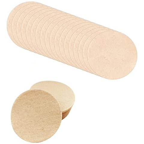 OHAOLYLE 400 Pcs Unbleached Replacement Paper Filters Round Coffee Filter Paper for Aerobie Aeropress Coffee and Espresso Makers(Brown) Cover