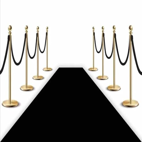 Alfombra negra para pasillo de bodas y ceremonias elegantes en exterior 12m 4