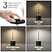 P-Maggia Cordless Table Lamps Set of 2, 3 Color Stepless Dimming, Rechargeable Battery Operated Lamp, Outdoor Cordless Lamp, for Dining Room, Living Room, Bedroom (Black)