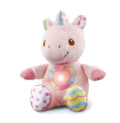 VTech - Maé, Ma Licorne à Câliner, Peluche Licorne Musicale et Parlante pour Bébé - Version FR