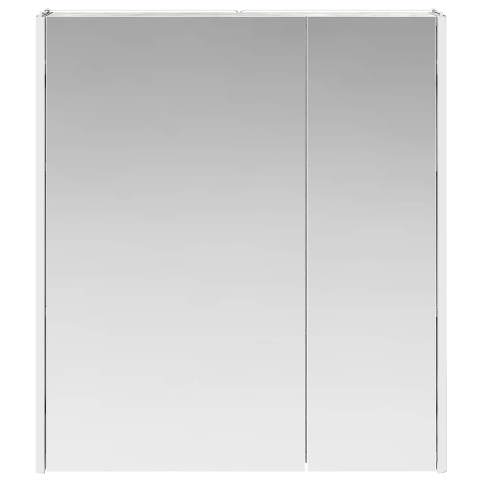 Szafka łazienkowa z lustrem betonowym, szara, 63,5 x 15,5 x 70 cm, materiał drewnopochodny z oświetleniem LED, montaż na ścianie, regulowane regały, miejsce do przechowywania, nowoczesne