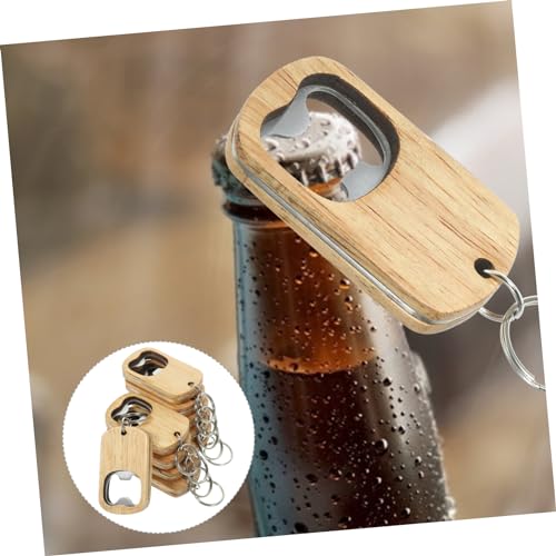 Ouvre-bouteilles pour pub et club porte-clés bois portable lot - 5