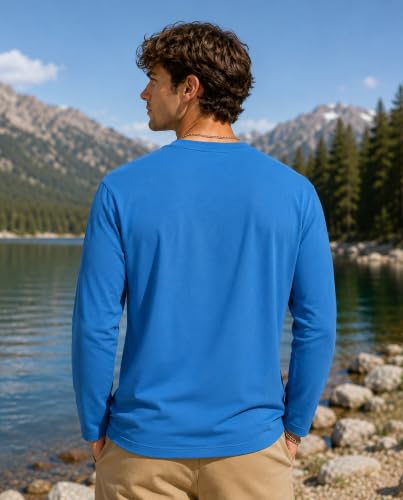 Image of London Hills t Shirt for man | Solid Henley t Shirts for Mens | Casual Wear Tshirt for man | Shirts Men | Tshirt Shirts Men | Full Sleeve t Shirt for Men's | Mens tees | t-Shirts Stylish Everyday Use