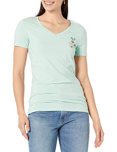 Amazon Essentials Disney | Marvel | Star Wars | Princess Women's Classic-Fit Short-Sleeve V-Neck T-Shirt, Multipacks2