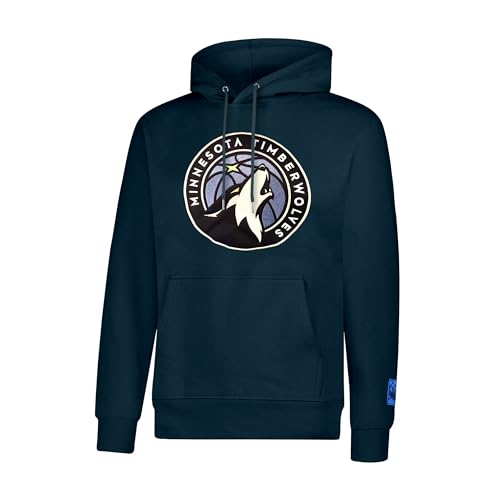 Ultra Game Adults NBA Official Classic Embroidered Hoodie Sweatshirt Minnesota Timberwolves Team Color Large