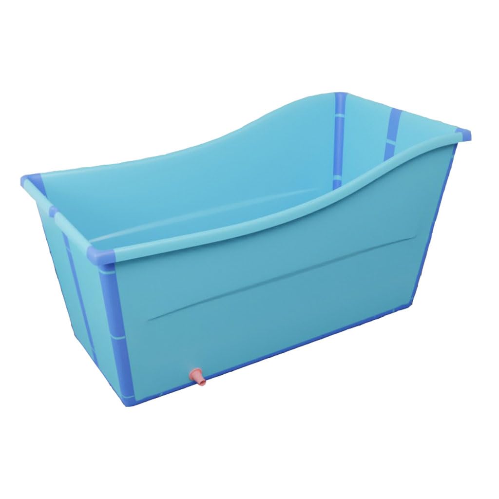 Bañera De Agua Móvil, Bañera Plegable Independiente, Bañera Plegable, Sauna para Adultos, Cubo Rectangular, Duradero Y Fácil De Almacenar(Color:Azul)