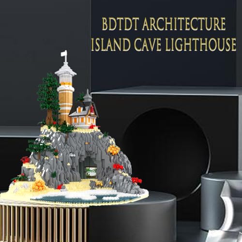 Architecture Island Cave Lighthouse Micro Building Blocks Sets(5686PCS)- Building Block Model Gifts and Unique Collectibles Suitable for Children and Adult Creative Enthusiasts