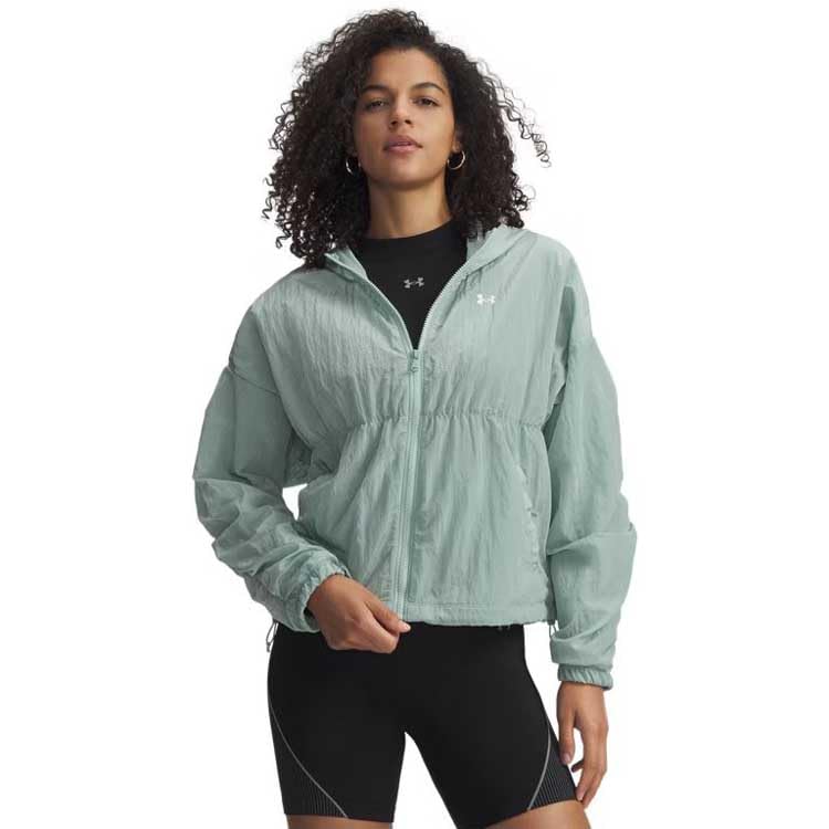 Veste zippée Under Armour Rival Woven XS tissu technique noir