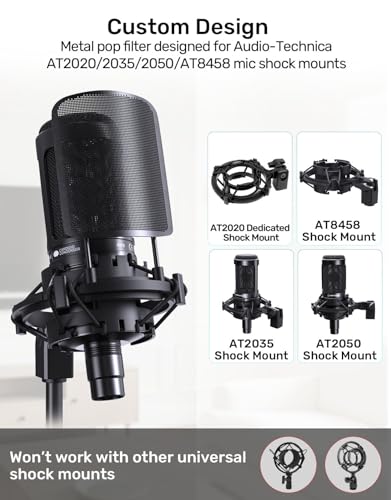 Filtre anti-pop en métal pour microphone AT2020