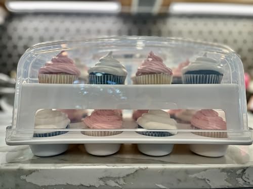 Top Shelf Elements CCWHITE Cupcake Carrier, White Cupcake Holder Carries 24 Standard-Size Cupcakes thumb #4
