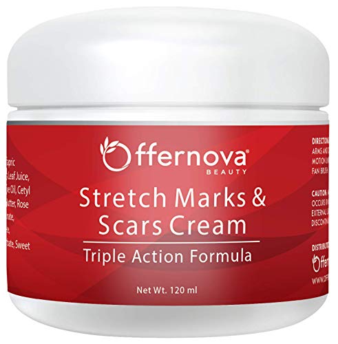 Bonapiel Stretch Mark & Scar Cream - Formula for Scar Removal & Prevention for Men & Women - Natural & Organic Moisturizing Body Cream Treatment - Great for Before & After Pregnancy - 4 OZ