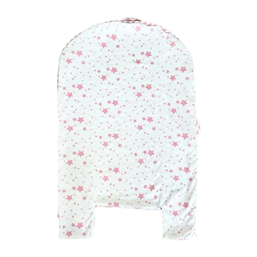 Miniatura 1 de Aila+Aiden Nido para bebé, tumbona de algodón orgánico para bebé, reversible, transpirable, ajustable, portátil, colección Star (azul)