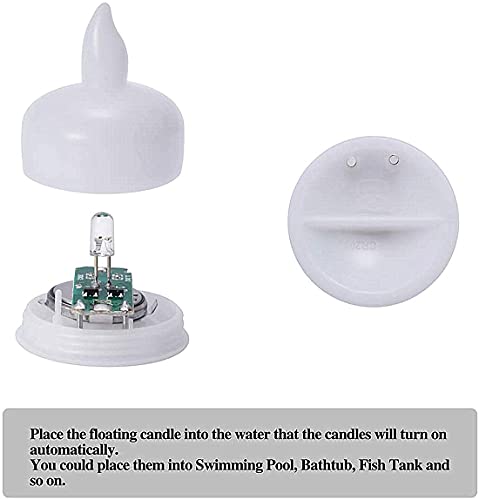 TYTF Candele galleggianti a LED, impermeabili